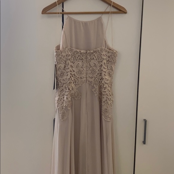 Aidan Mattox Champagne Long Dress NWT - Picture 8 of 9